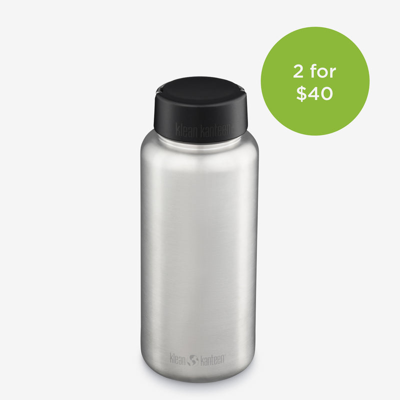 Wide Mouth Water Bottle 40oz - 2 for $40