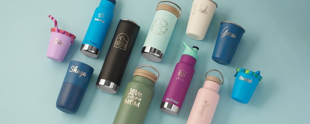 Laser engraving personalization on Klean Kanteens