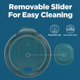 Removable Slider for Each Cleaning - diagram with icons