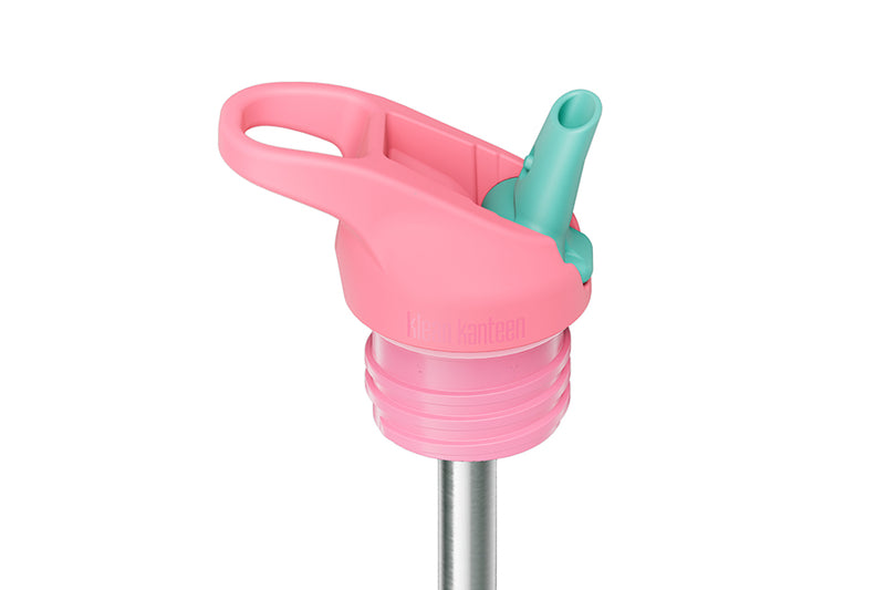Close up of Flip Seal Sport Cap with steel straw