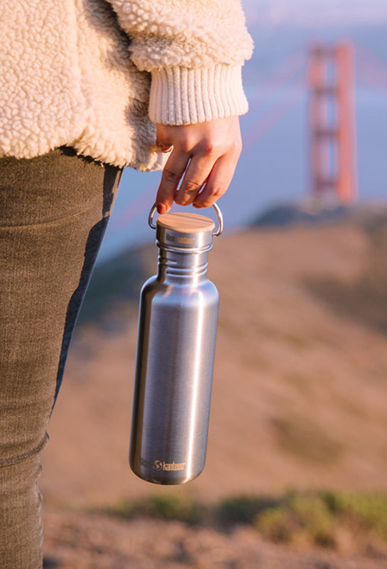 Metal Water Bottle - Black/patterned - Men