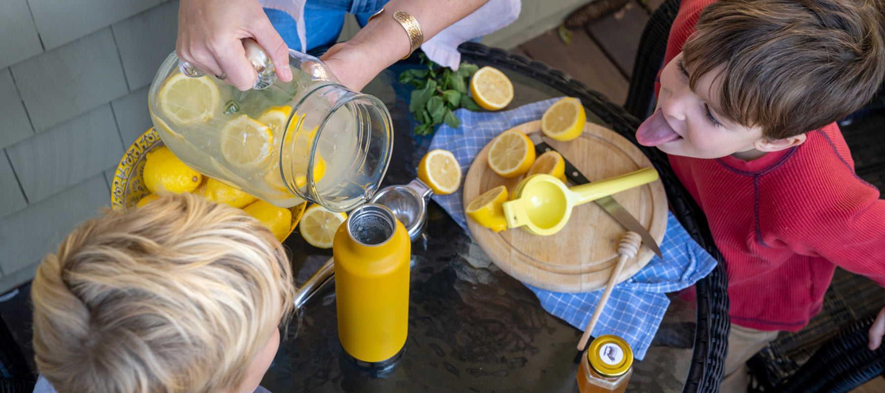 Pour Through Bottle with Lemonade