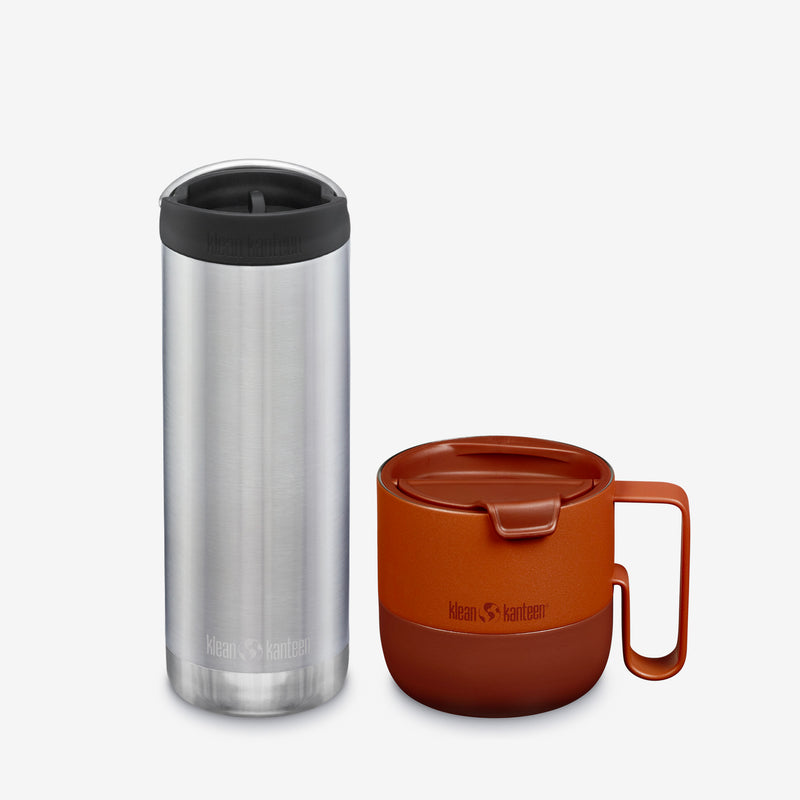Coffee Mug and Tumbler - Brushed and Autumn Glaze