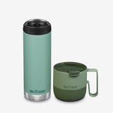 Coffee Mug and Tumbler - Beryl Green and Sea Spray