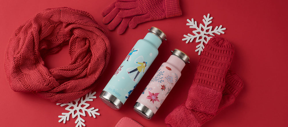 Snow and Holly Limited Edition Water Bottles