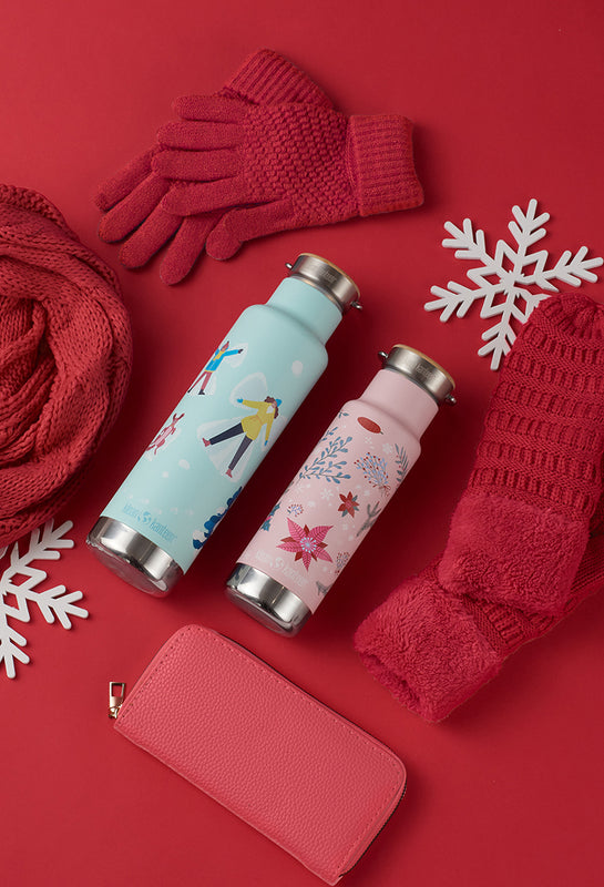 Snow and Holly Limited Edition Water Bottles