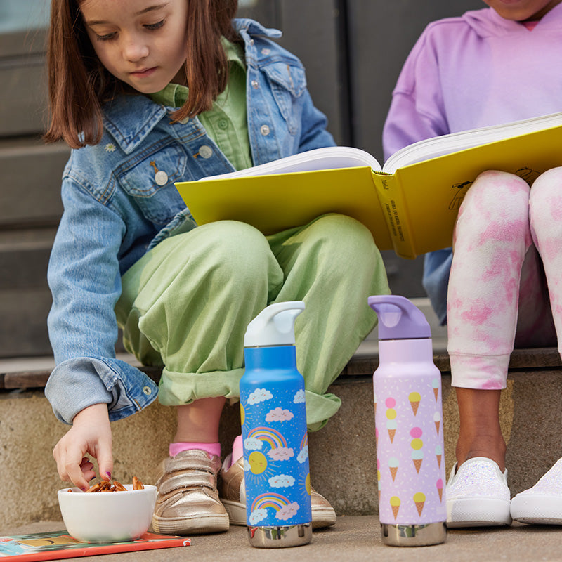 Insulated Water Bottle, Kid's 12oz Bottle - Steel Straw | Klean