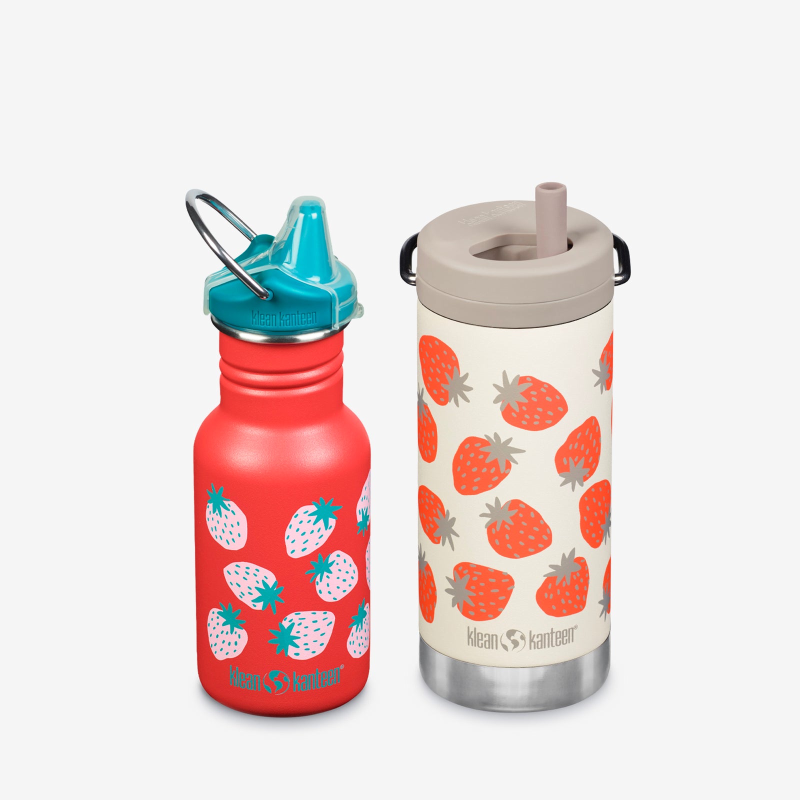Kids' Sippy and Water Bottle Set - Strawberries | Klean Kanteen
