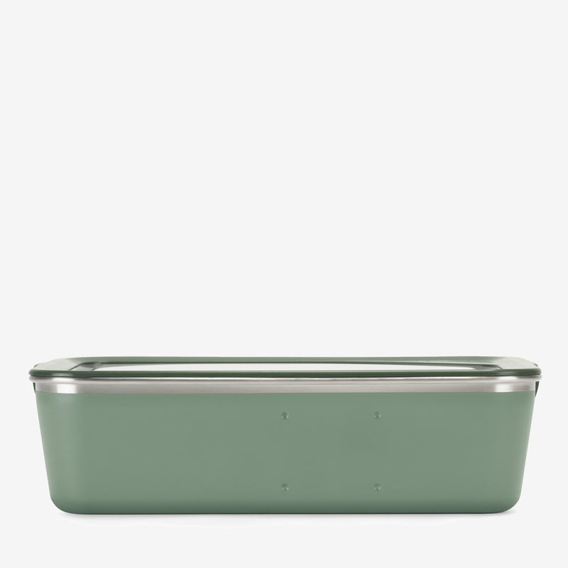 Removable divider for rectangular stainless steel container