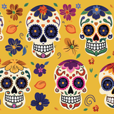 Halloween Sugar Skulls Calavera Artwork