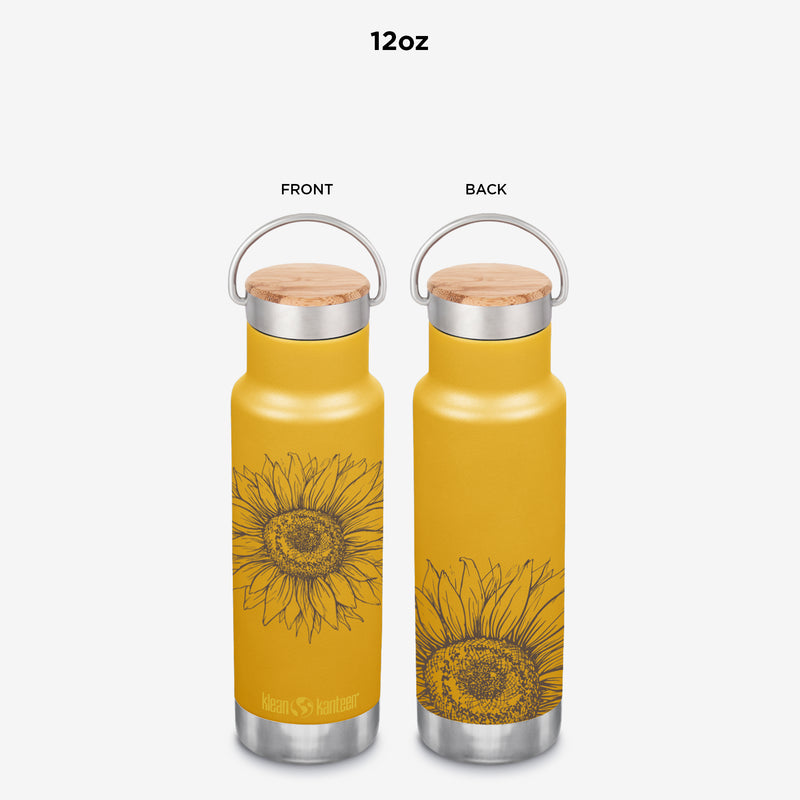 Sunflower Graphics Water Bottle - 12oz - Both Sides