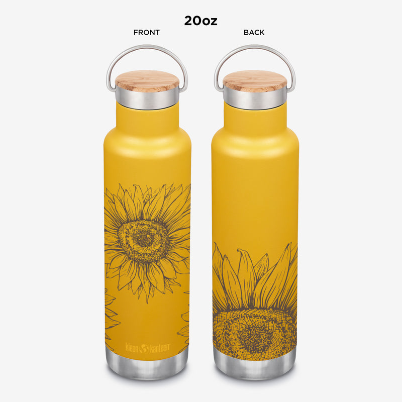 Sunflower Graphics Water Bottle - 20oz - Both Sides