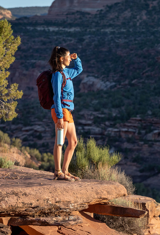 16oz Water Bottle with Straw Lid - Hiking