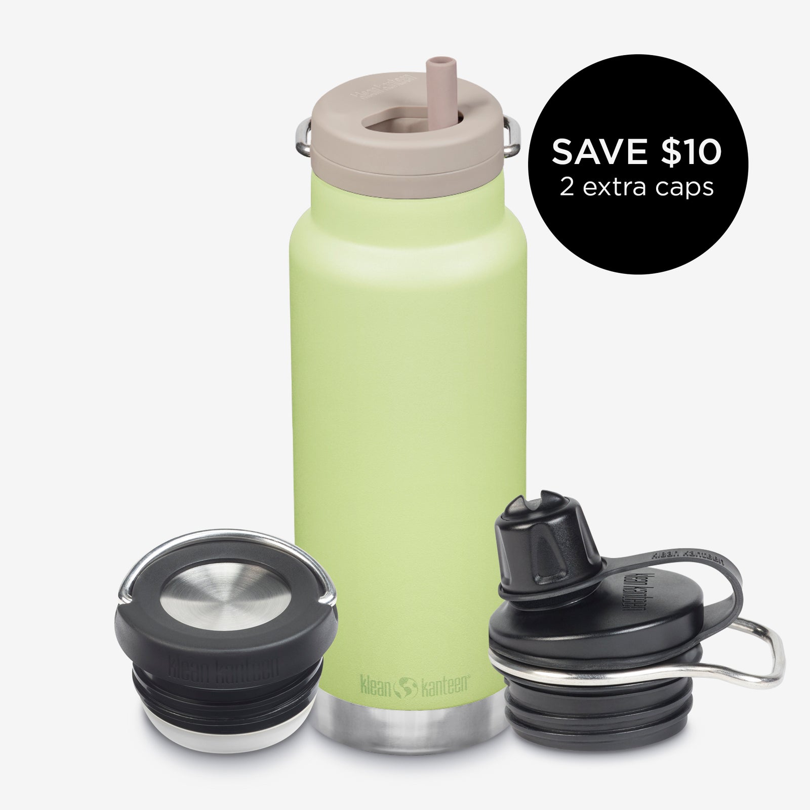 Insulated Water Bottle Bundle, 32oz TKWide with 3 caps | Klean Kanteen