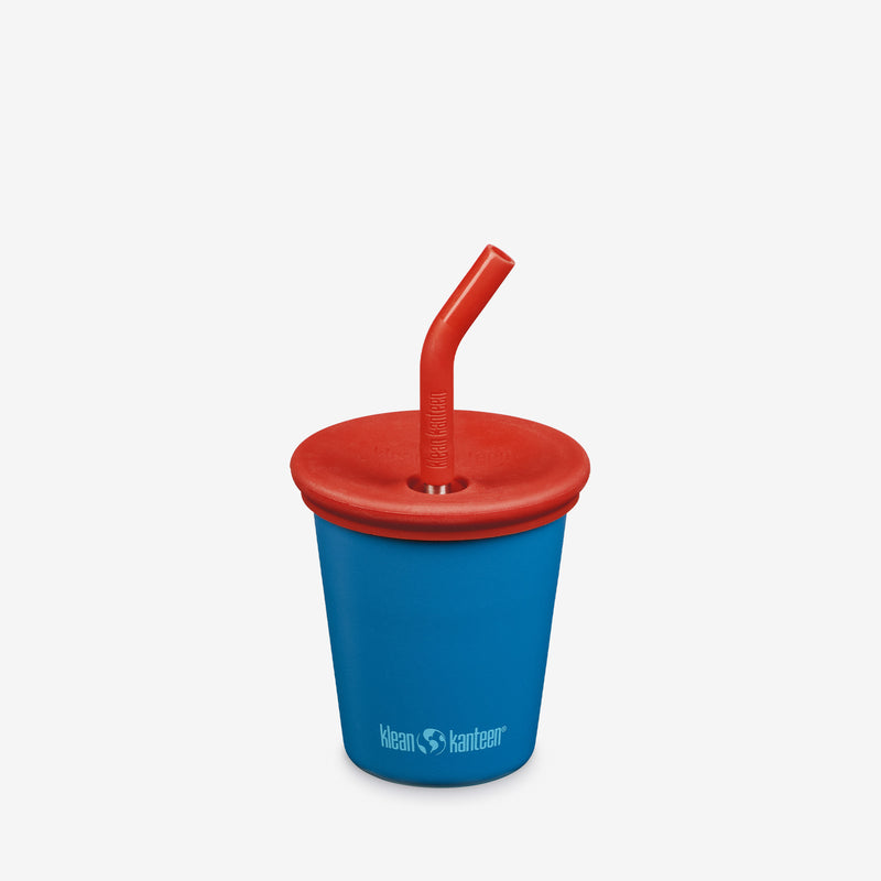 REDUCE 50 oz Mug Tumbler with Handle & Straw, Orange/Blue