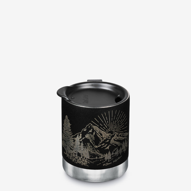 Coffee Camp Mug - Black with Mountain Graphic