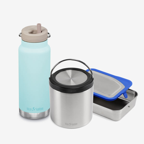 To Go Kit with Steel Lunch Box, Canister and Water Bottle