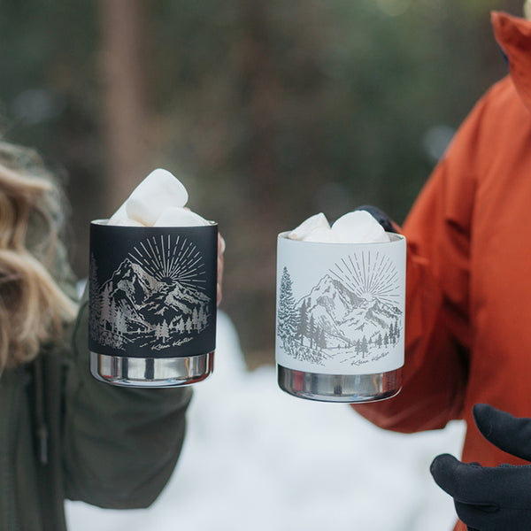 2 Camp Mugs - Black and White