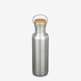 27 oz Plastic Free Bottle with Bamboo Cap - Brushed Finish