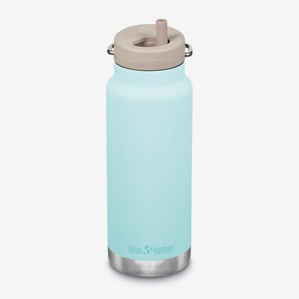 32 oz Water Bottle with Straw - Blue Tint