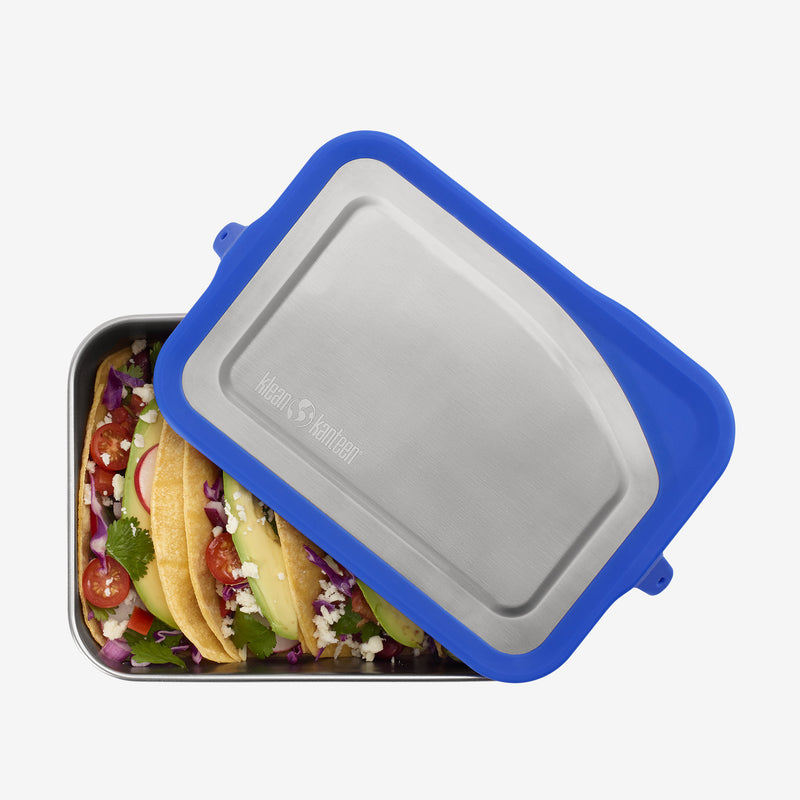 Steel Lunch Box with Food