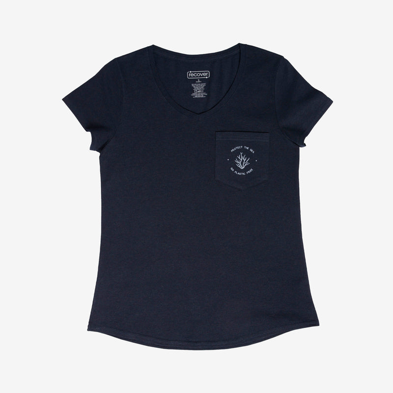 Klean Women's Pocket T-Shirt - Protect the Seas