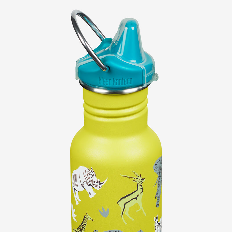 12 oz Kids' Sippy Water Bottle - Safari design closeup