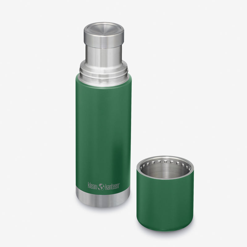 16 oz Insulated Thermos - Green - Cap Off