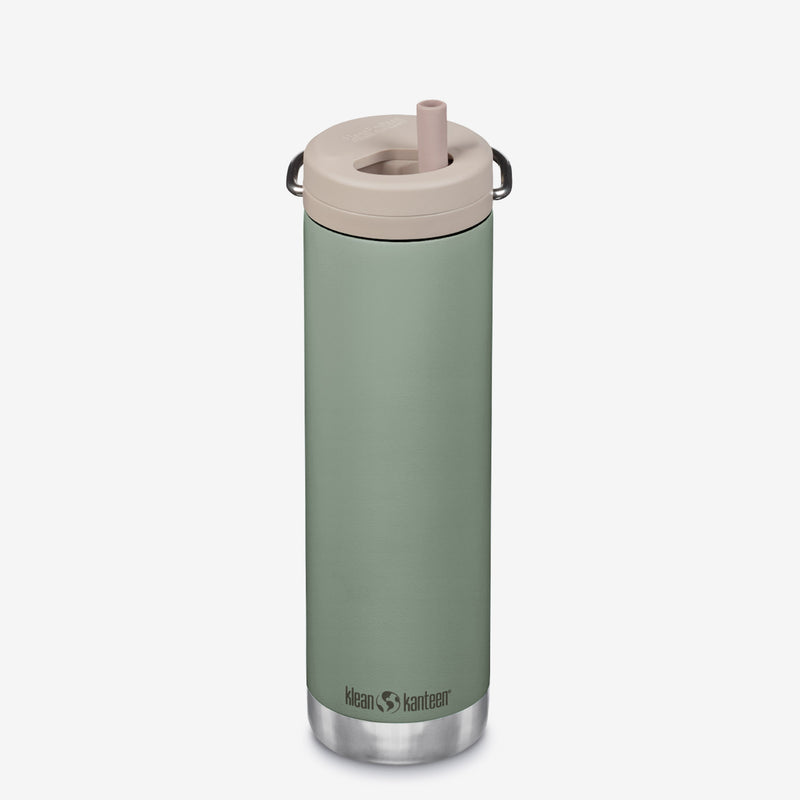 20 oz Insulated Bottle with Straw Cap - Sea Spray green