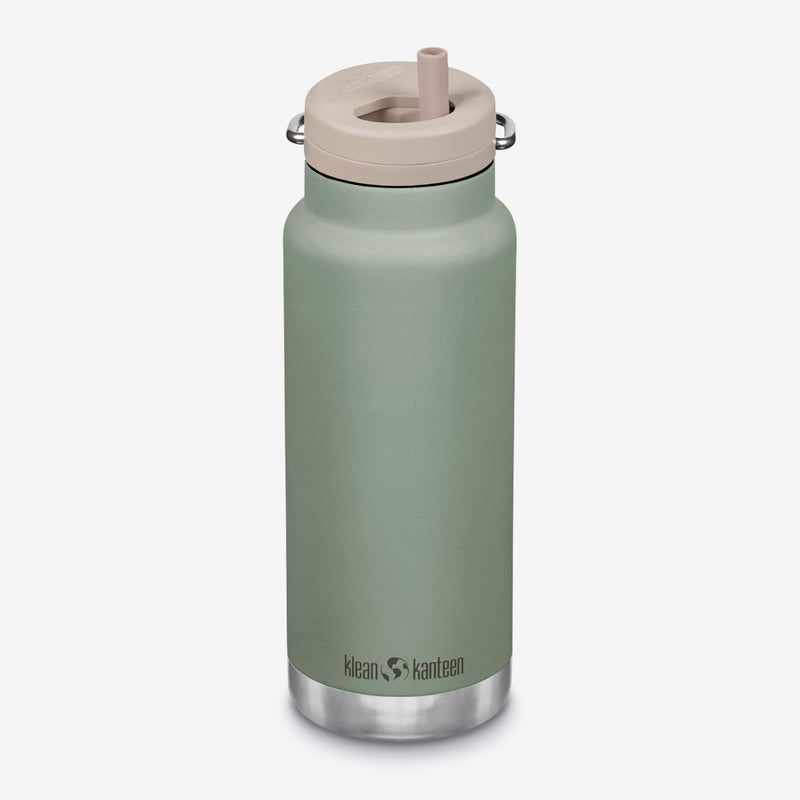 32 oz Water Bottle with Straw - Sea Spray green